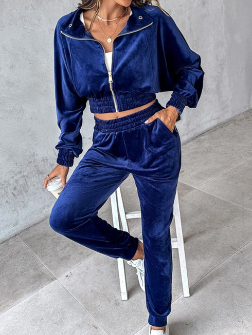 'Ursel' Crop Top and Joggers Set - Celes Fashion